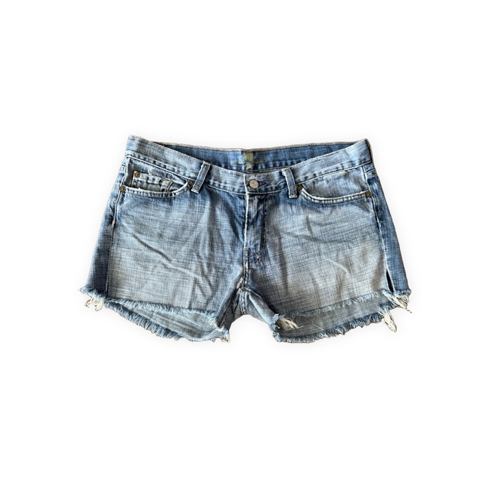 7 For All Mankind Light Blue Jean Shorts